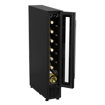 Baridi Extra-Slim 7 Bottle Wine Fridge & Cooler 15cm - Black
