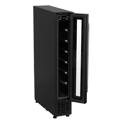 Baridi Extra-Slim 7 Bottle Wine Fridge & Cooler 15cm - Black