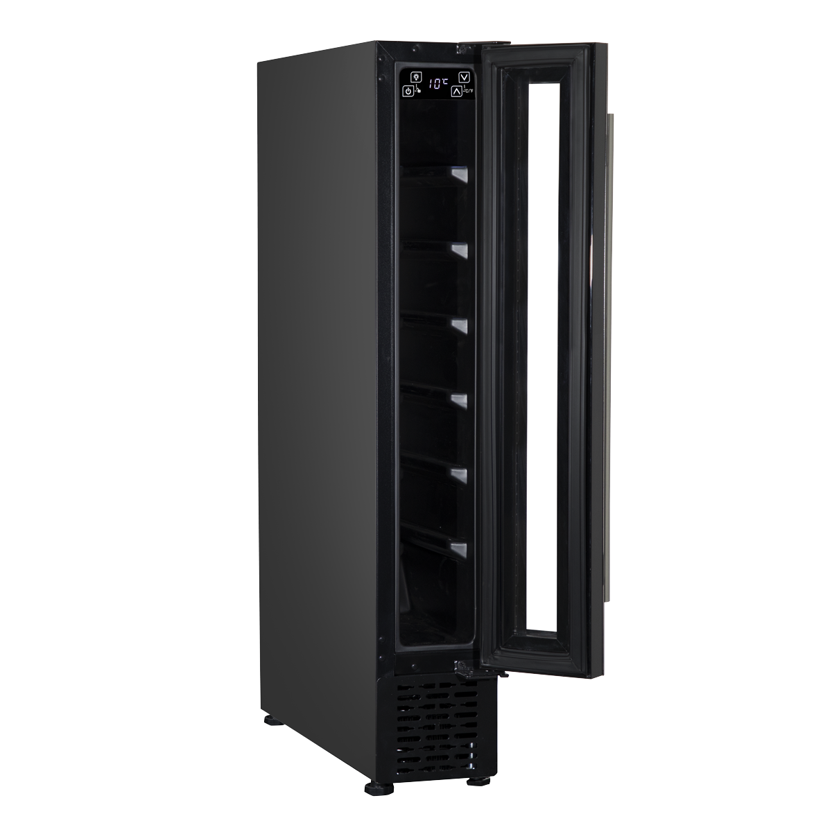 Baridi Extra-Slim 7 Bottle Wine Fridge & Cooler 15cm - Black