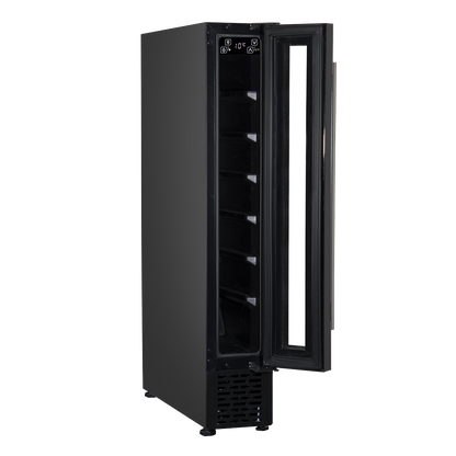 Baridi Extra-Slim 7 Bottle Wine Fridge & Cooler 15cm - Black