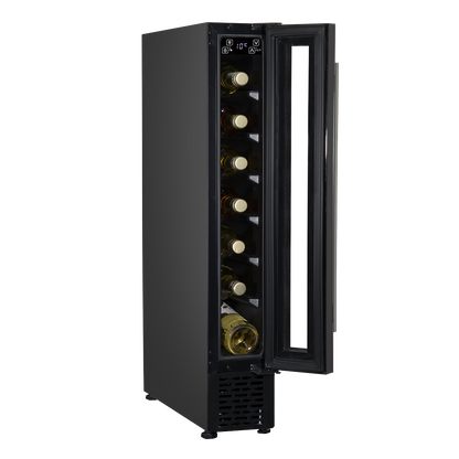 Baridi Extra-Slim 7 Bottle Wine Fridge & Cooler 15cm - Black