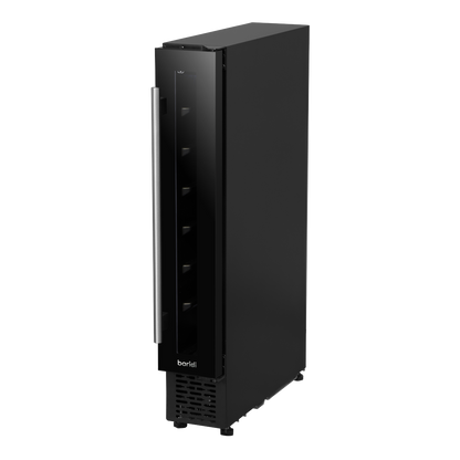 Baridi Extra-Slim 7 Bottle Wine Fridge & Cooler 15cm - Black