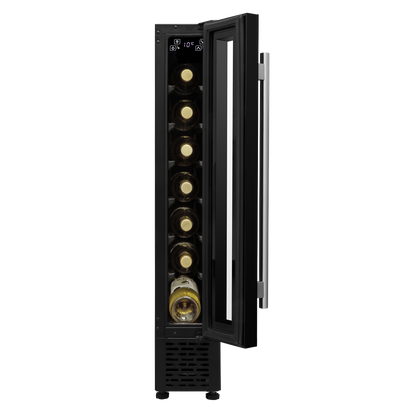 Baridi Extra-Slim 7 Bottle Wine Fridge & Cooler 15cm - Black