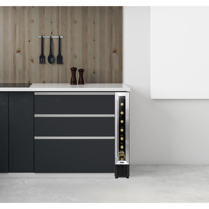 Baridi Extra-Slim 7 Bottle Wine Fridge & Cooler 15cm - Stainless Steel