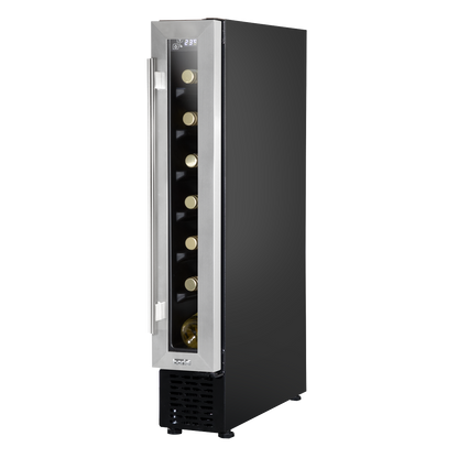 Baridi Extra-Slim 7 Bottle Wine Fridge & Cooler 15cm - Stainless Steel