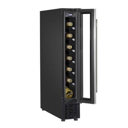 Baridi Extra-Slim 7 Bottle Wine Fridge & Cooler 15cm - Stainless Steel