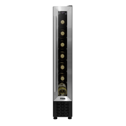 Baridi Extra-Slim 7 Bottle Wine Fridge & Cooler 15cm - Stainless Steel