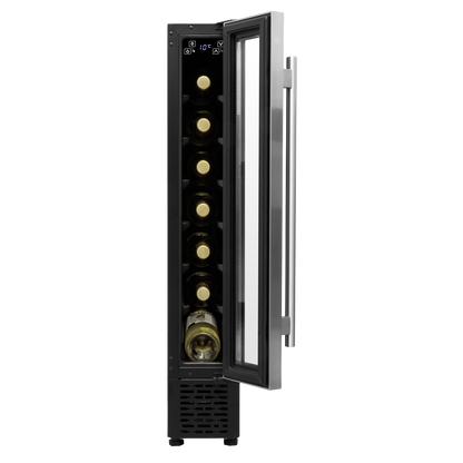 Baridi Extra-Slim 7 Bottle Wine Fridge & Cooler 15cm - Stainless Steel