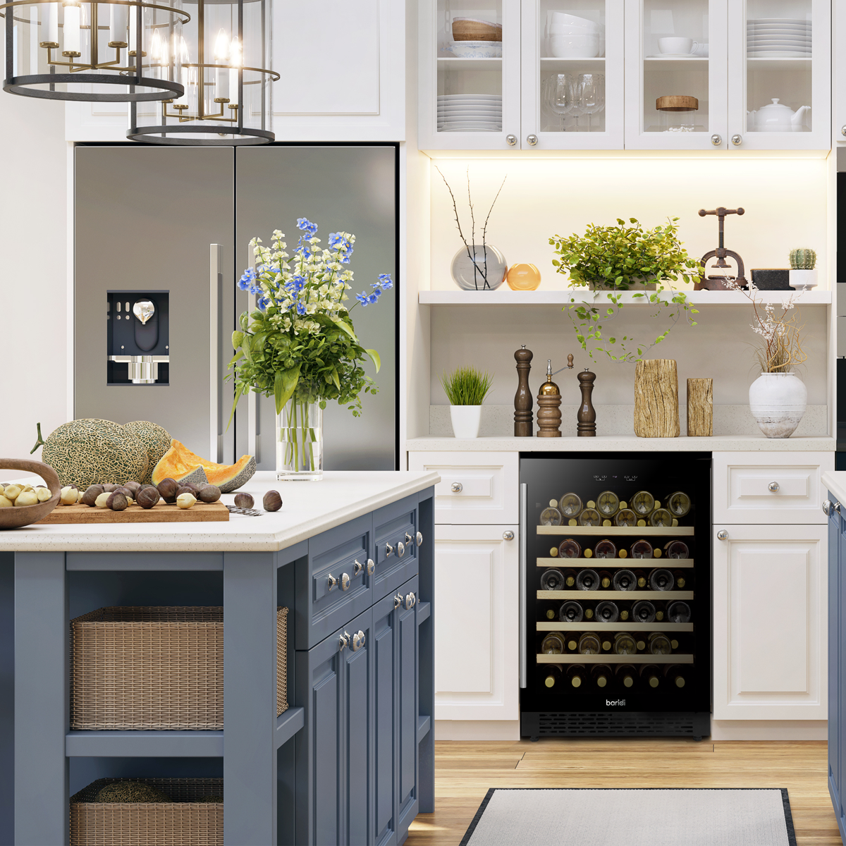 Baridi 54 Bottle Under-Counter/Freestanding Fridge & Cooler 60cm