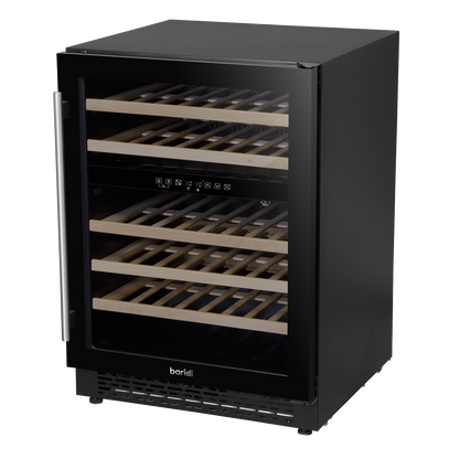 Baridi 46 Bottle Under-Counter/Freestanding Dual Zone Fridge & Cooler 60cm