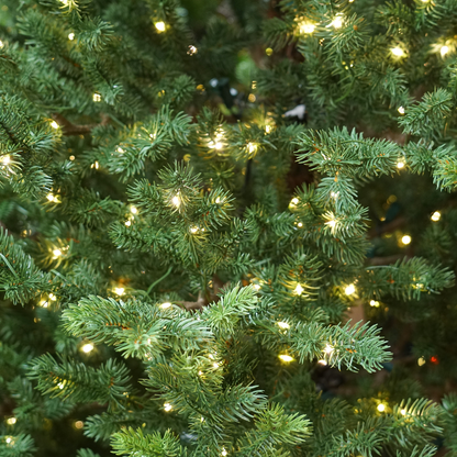 Dellonda Pre-Lit Hinged Christmas Tree with 190 Warm White LED Lights 5ft(150cm)