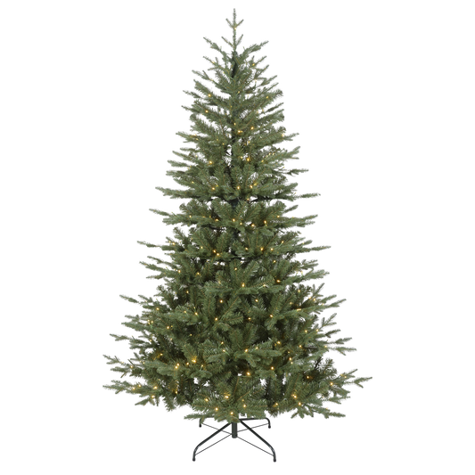 Dellonda Pre-Lit Hinged Christmas Tree with 190 Warm White LED Lights 5ft(150cm)