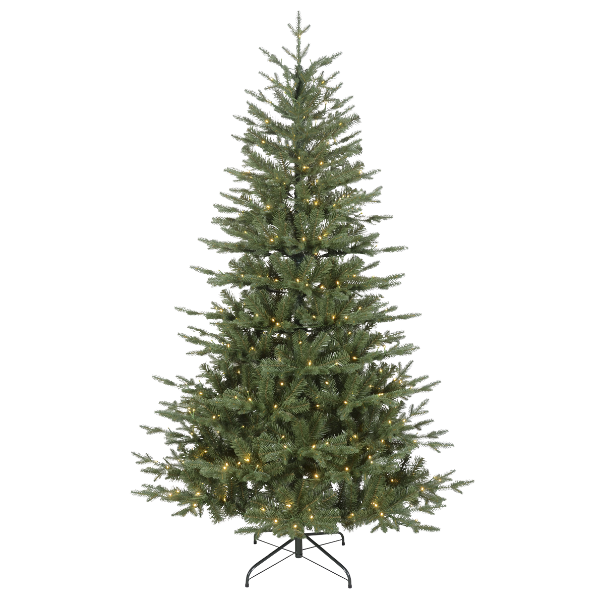 Dellonda Pre-Lit Hinged Christmas Tree with 270 Warm White LED Lights 6ft(180cm)