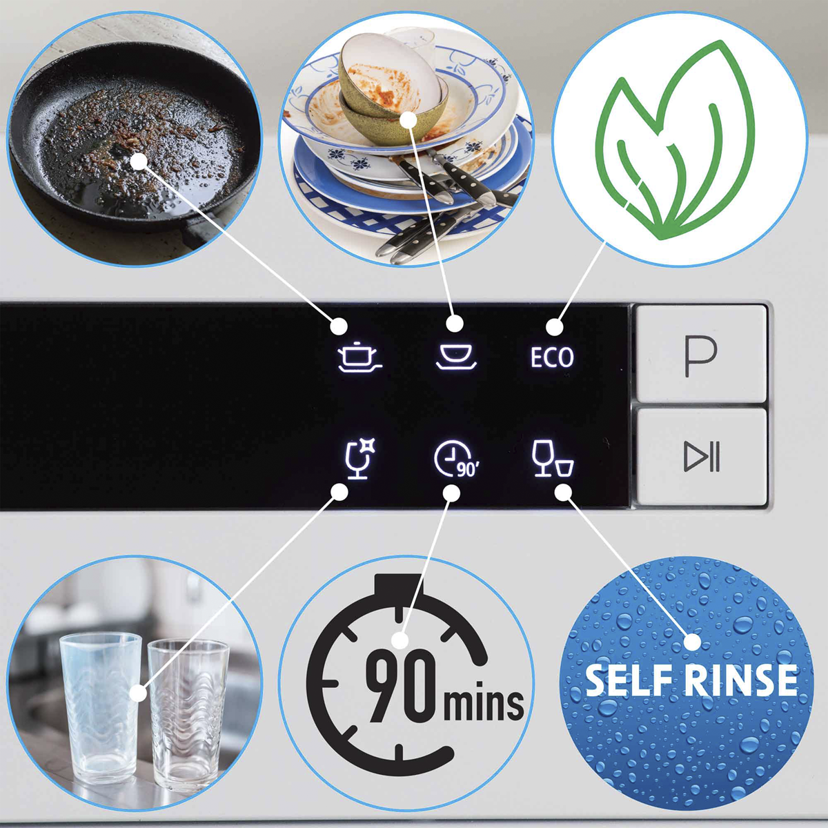 Baridi Tabletop Dishwasher 8 Place Settings 8L Capacity