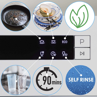 Baridi Tabletop Dishwasher 8 Place Settings 8L Capacity