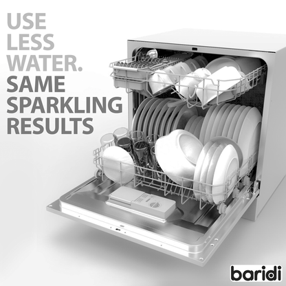 Baridi Tabletop Dishwasher 8 Place Settings 8L Capacity