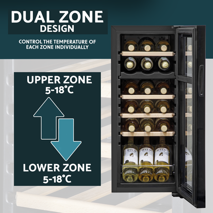 Baridi Dual Zone Wine Fridge & Cooler
