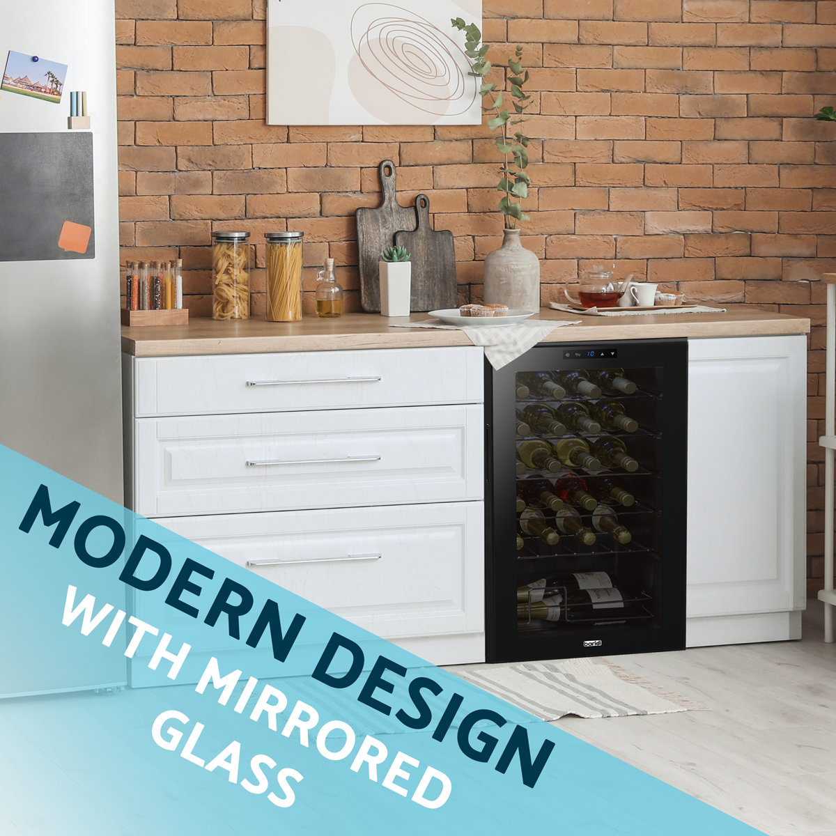 Baridi 24 Bottle Tabletop Wine Fridge & Cooler