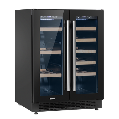 Baridi 40 Bottle/120 Can Under-Counter/Freestanding Dual Zone Wine Fridge & Cooler 60cm