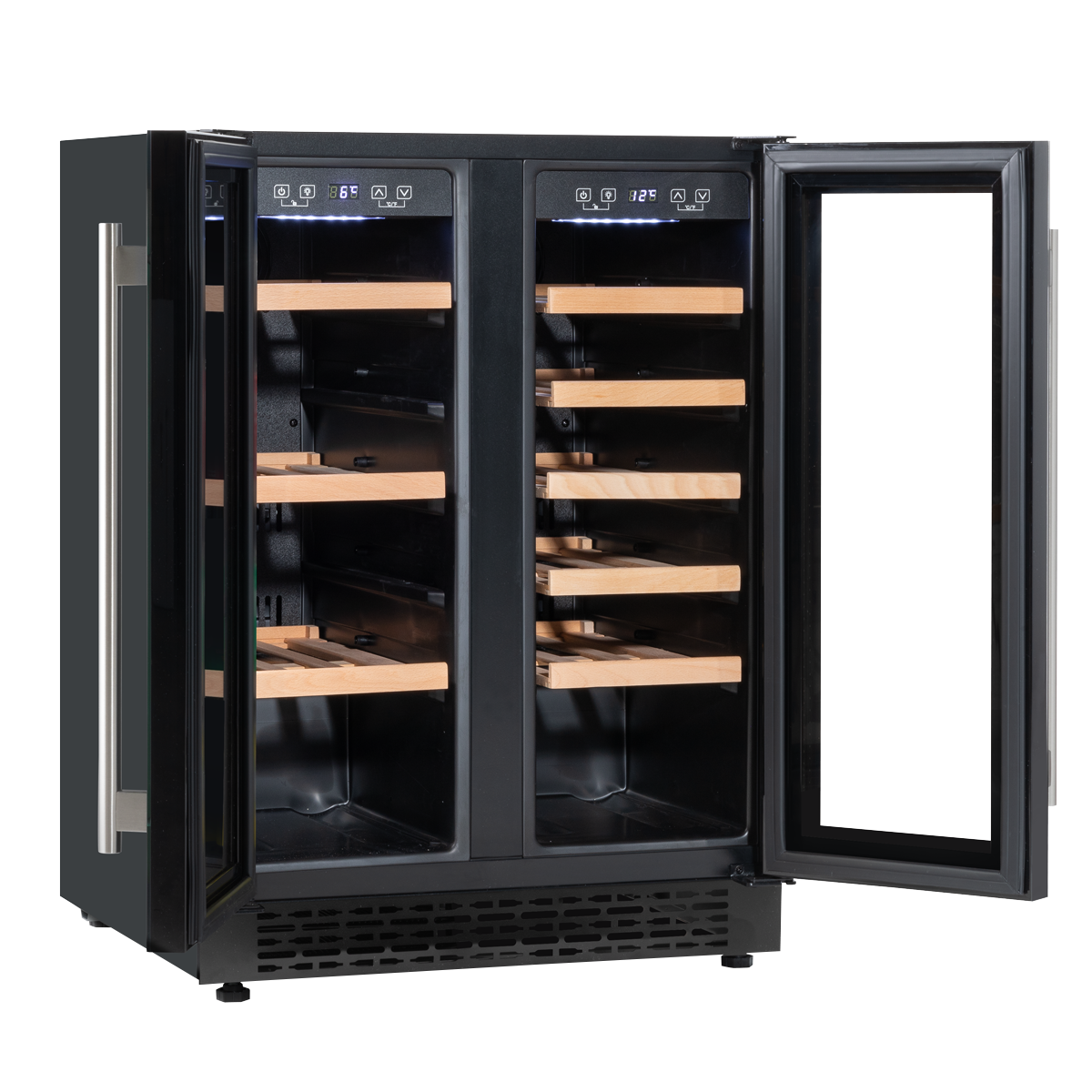 Baridi 40 Bottle/120 Can Under-Counter/Freestanding Dual Zone Wine Fridge & Cooler 60cm