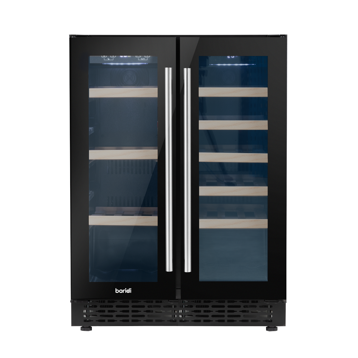 Baridi 40 Bottle/120 Can Under-Counter/Freestanding Dual Zone Wine Fridge & Cooler 60cm