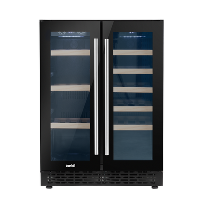 Baridi 40 Bottle/120 Can Under-Counter/Freestanding Dual Zone Wine Fridge & Cooler 60cm