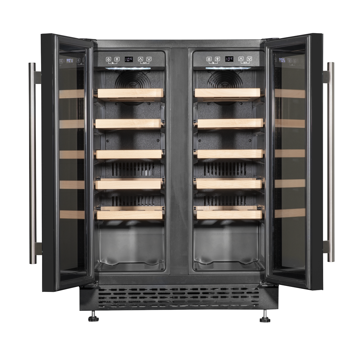 Baridi 40 Bottle/120 Can Under-Counter/Freestanding Dual Zone Wine Fridge & Cooler 60cm