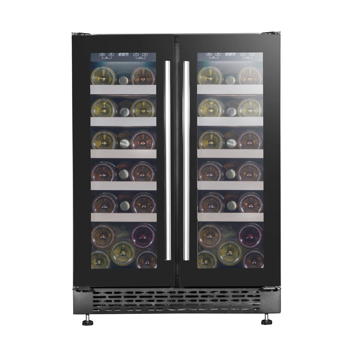 Baridi 40 Bottle/120 Can Under-Counter/Freestanding Dual Zone Wine Fridge & Cooler 60cm