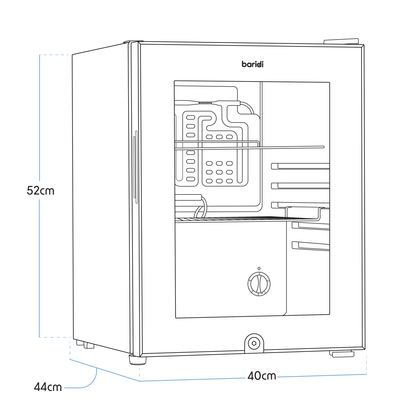 Baridi Mini Drinks Fridge 40L Capacity