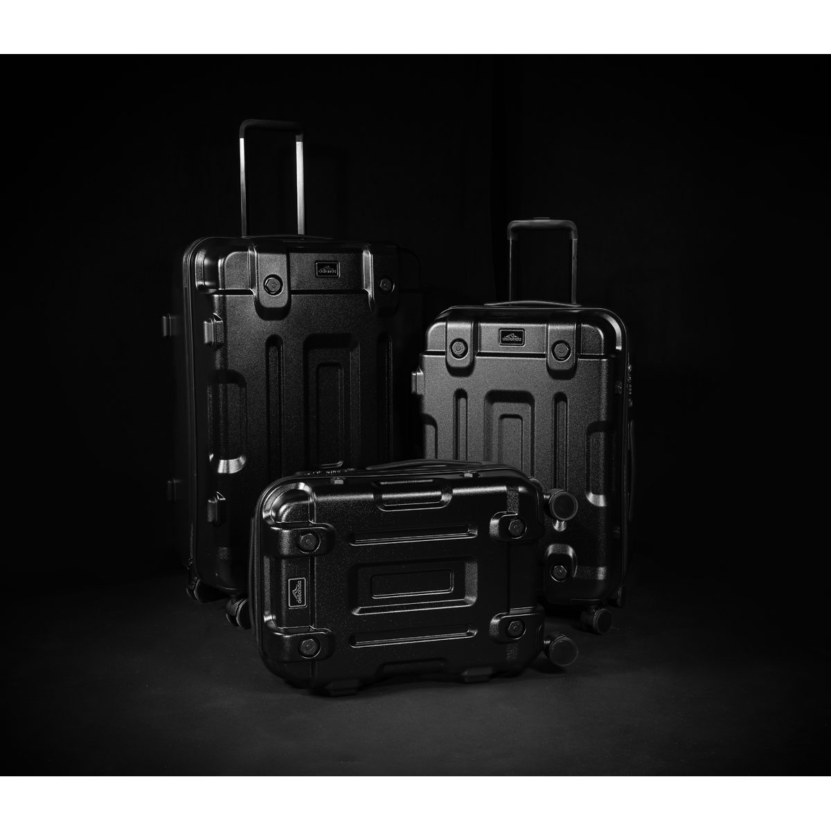 Dellonda Lightweight ABS Luggage Set 3pc - Black