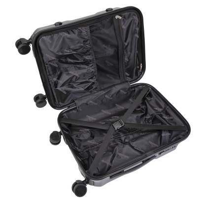 Dellonda Lightweight ABS Luggage Set 3pc - Black