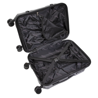 Dellonda Lightweight ABS Luggage Set 3pc - Black