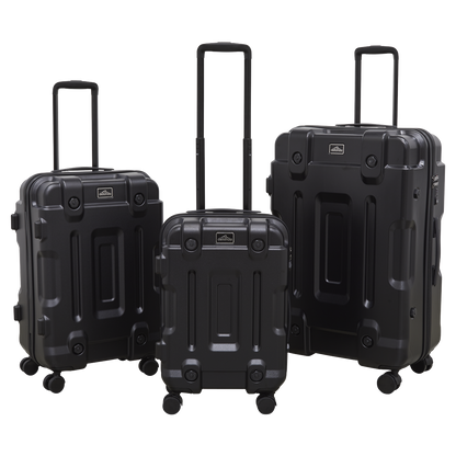 Dellonda Lightweight ABS Luggage Set 3pc - Black