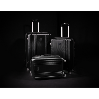 Dellonda Lightweight ABS Luggage Set with TSA Lock - Black