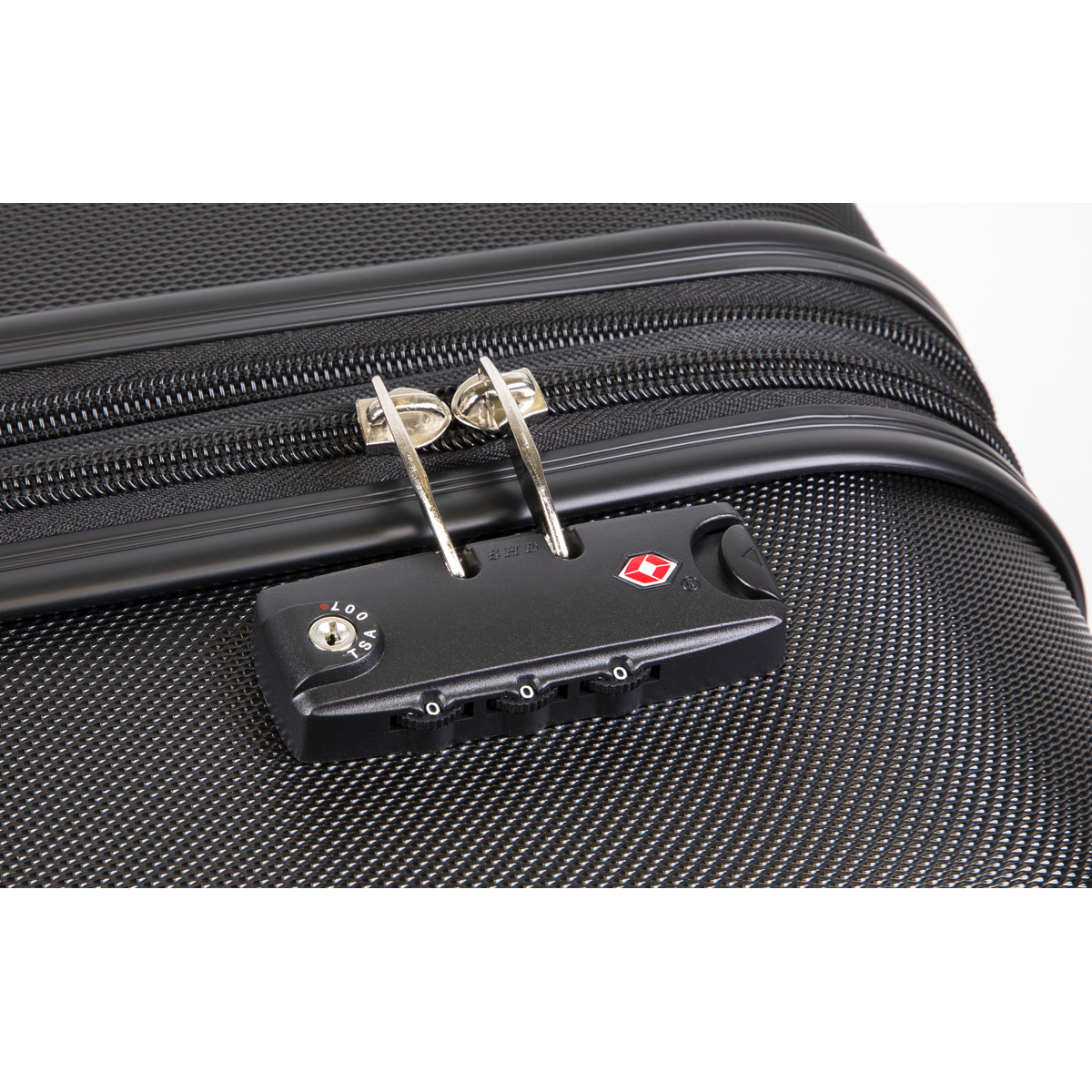 Dellonda Lightweight ABS Luggage Set with TSA Lock - Black