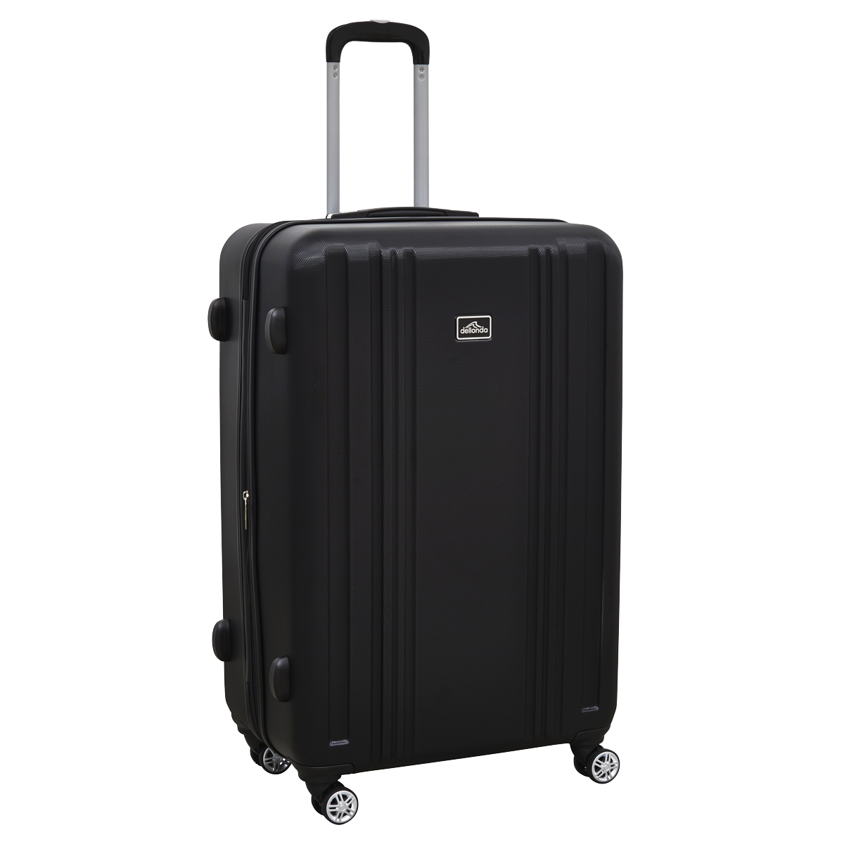 Dellonda Lightweight ABS Luggage Set with TSA Lock - Black