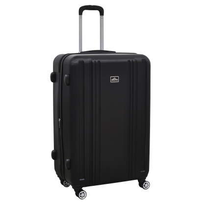 Dellonda Lightweight ABS Luggage Set with TSA Lock - Black