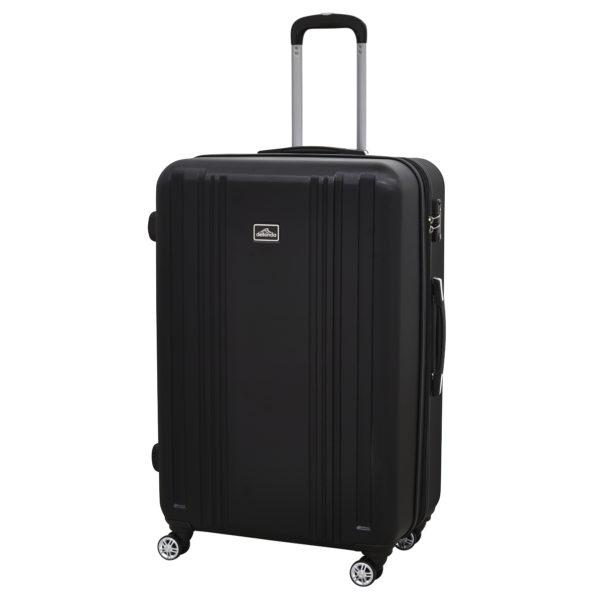 Dellonda Lightweight ABS Luggage Set with TSA Lock - Black