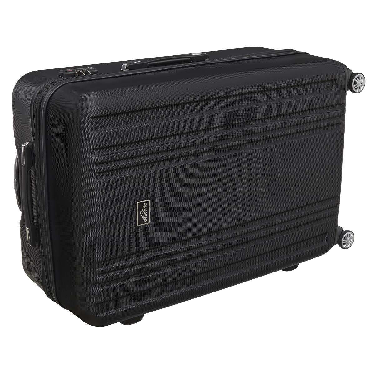 Dellonda Lightweight ABS Luggage Set with TSA Lock - Black