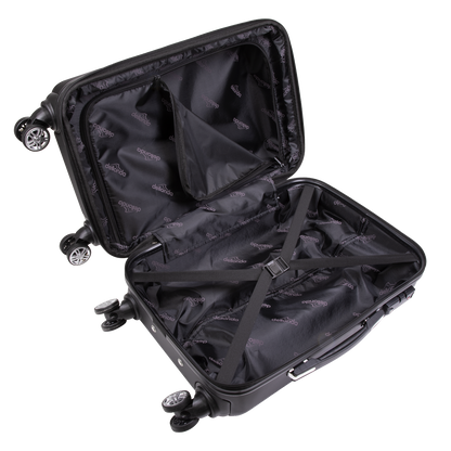 Dellonda Lightweight ABS Luggage Set with TSA Lock - Black
