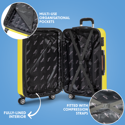 Dellonda Lightweight ABS Luggage Set with TSA Lock