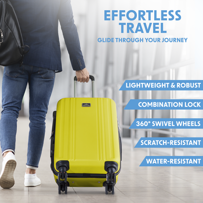 Dellonda Lightweight ABS Luggage Set with TSA Lock