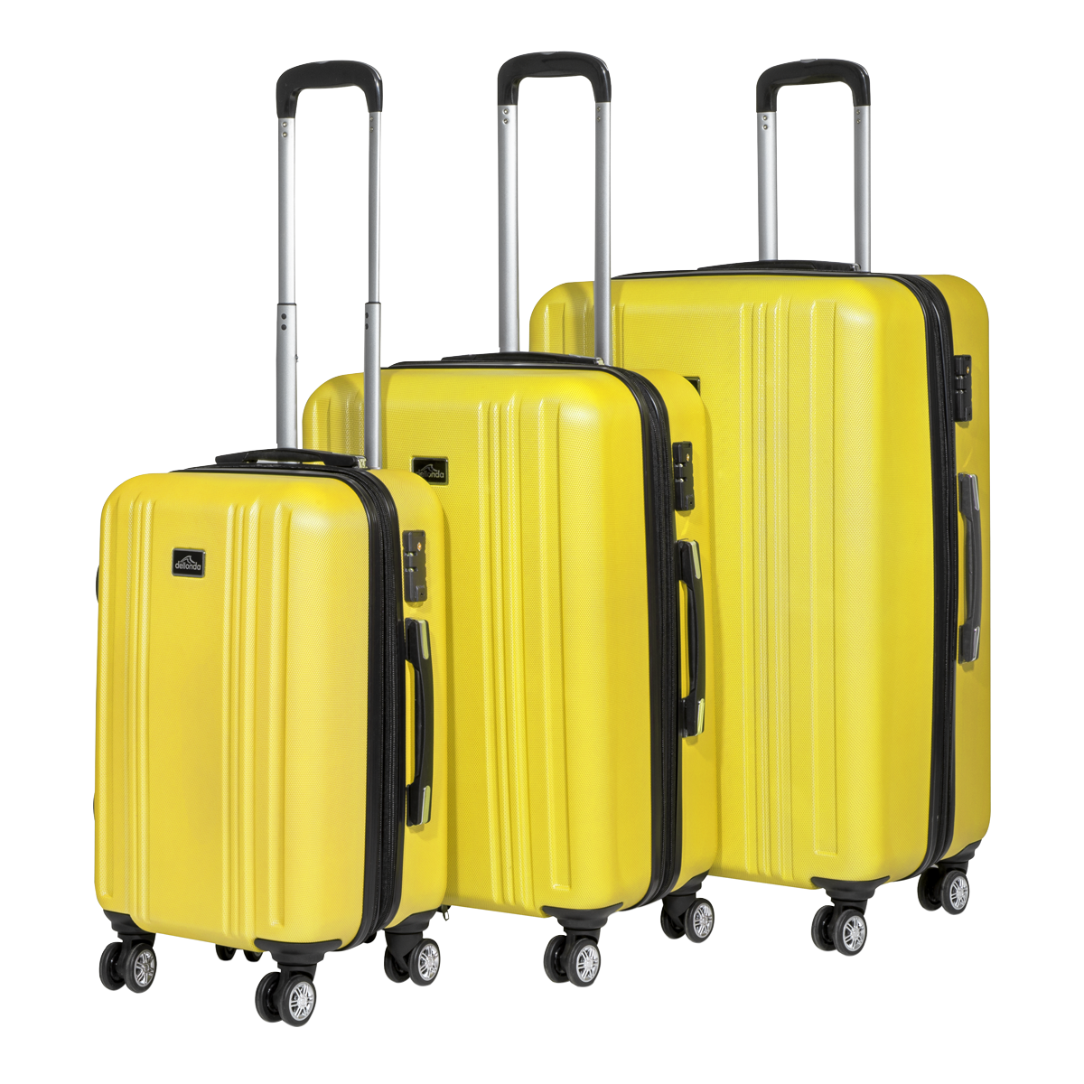 Dellonda Lightweight ABS Luggage Set with TSA Lock