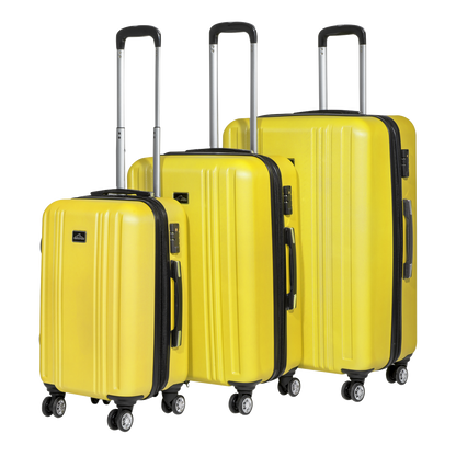 Dellonda Lightweight ABS Luggage Set with TSA Lock