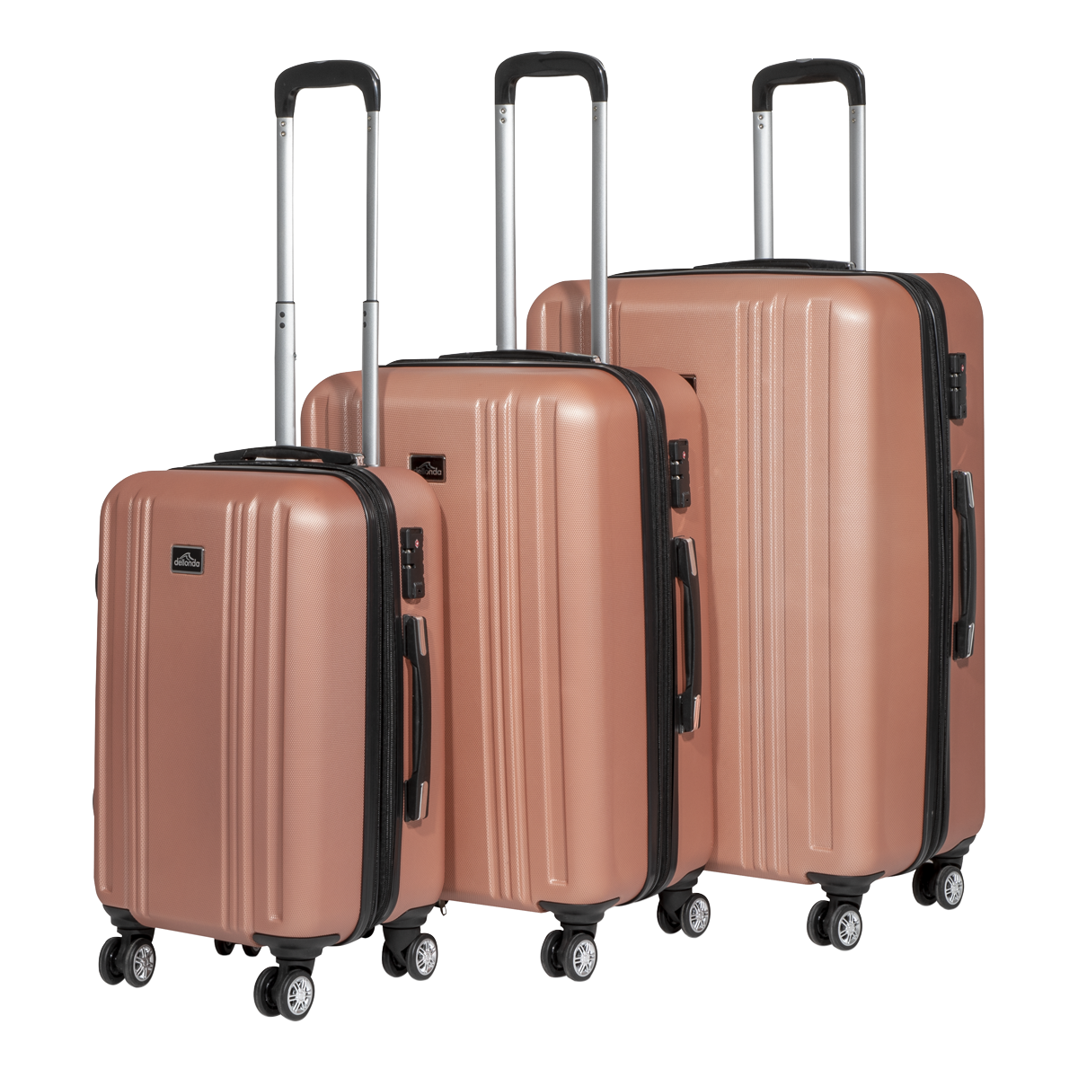Dellonda Lightweight ABS Luggage Set with TSA Lock