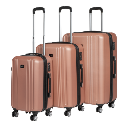 Dellonda Lightweight ABS Luggage Set with TSA Lock