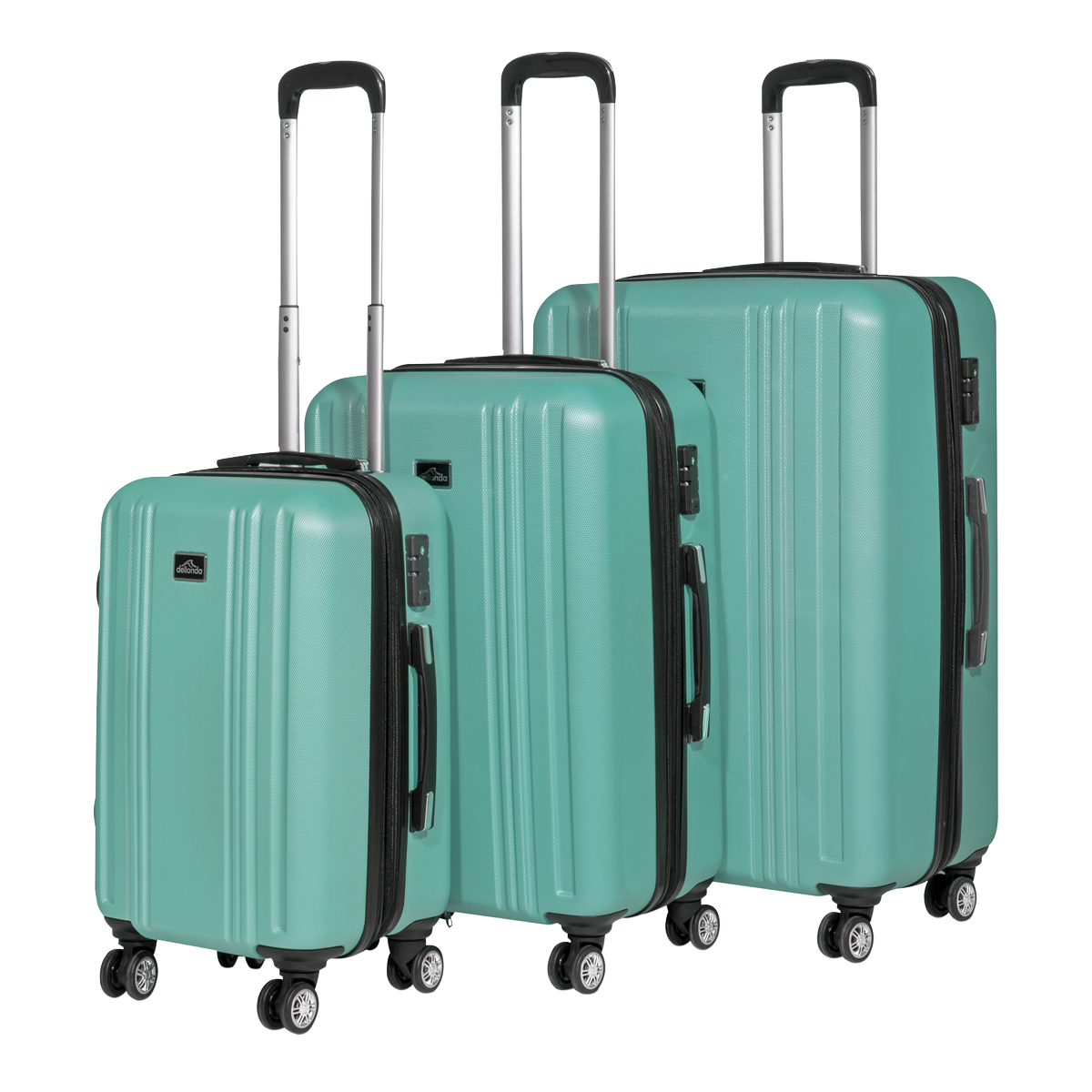 Dellonda Lightweight ABS Luggage Set with TSA Lock