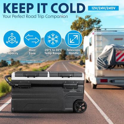 Dellonda Portable Fridge Freezer/Cool Box with LED Display
