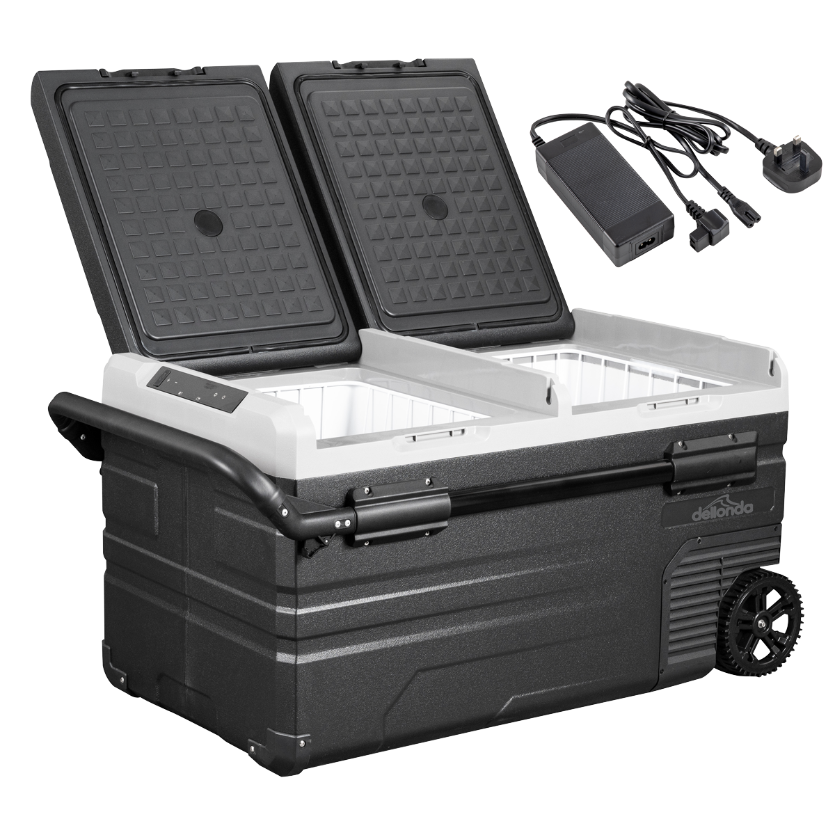 Dellonda Portable Fridge Freezer/Cool Box with LED Display & AC/DC 230V Adaptor