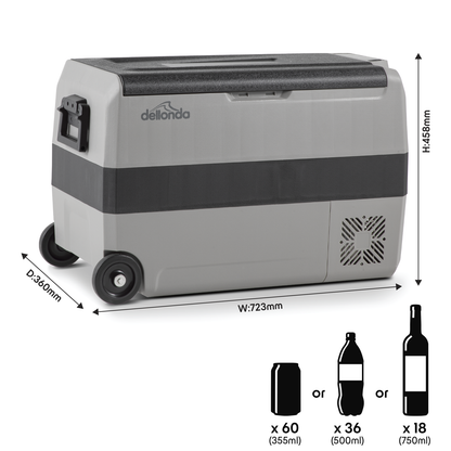 Dellonda Portable Fridge Freezer/Cool Box with LED Display 50L